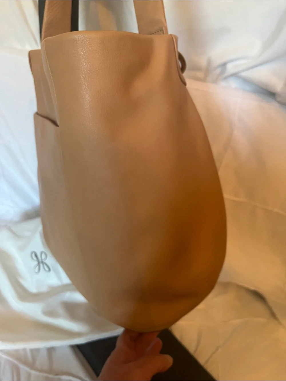 HOBO Cognac Pebbled Leather Hobo Shoulder Bag